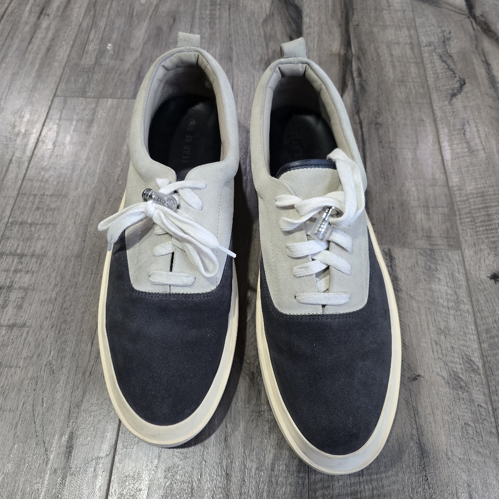 Fear of God Two-Tone Grey and Cream Athletic Sneakers